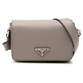 Borsa a tracolla con logo Triangle Prada