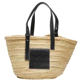 Borsa cesta in pelle nera Loewe