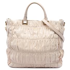 Prada Brown Nappa Gaufre Satchel