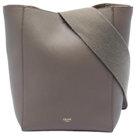 Borsa Celine Brown Small Soft Grained Calfskin Seau Sangle Bucket Bag - Céline