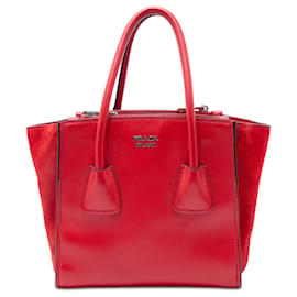Borsa Prada Red Small Glace Calf Twin Pocket
