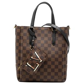 Louis Vuitton Marrone Damier Ebene Belmont PM