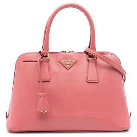 Prada Pink Medium Saffiano Lux Promenade Satchel