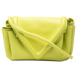 Borsa a tracolla Beak in pelle gialla Bottega Veneta