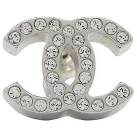 Pendientes Chanel en metal plateado