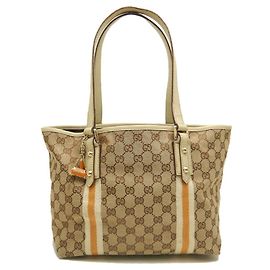 Gucci Beige GG Canvas Tote Bag