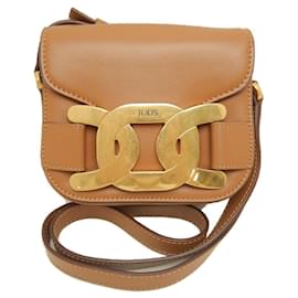 Borsa a tracolla in pelle marrone Tod's