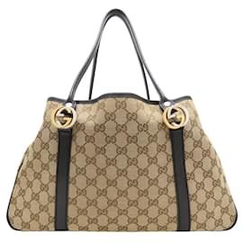 Borsa tote Gucci in tela GG e pelle