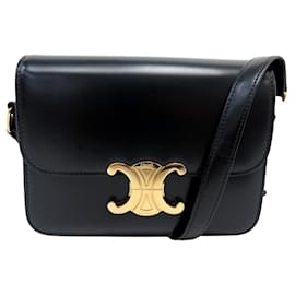 NUOVA BORSA CELINE TRIOMPHE TEEN 188423 PELLE DI VITELLO LUCIDA CON TRACULLA - Céline