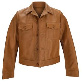 Giacca Sandro Slim-Fit in pelle marrone