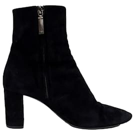 Saint Laurent Loulou Zip Stiefeletten aus schwarzem Wildleder - Yves Saint Laurent