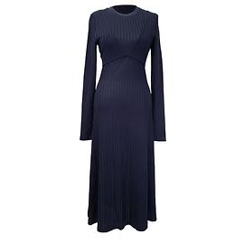 Altuzarra Masika Jersey Midi-Kleid aus marineblauer Viskose