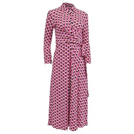 Abito midi Sana con stampa geometrica Diane Von Furstenberg in viscosa multicolore