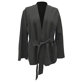Stella Mc Cartney Chaqueta Stella McCartney con cinturón en viscosa negro