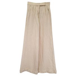 Pantalones Rauche Max Mara en lino beige