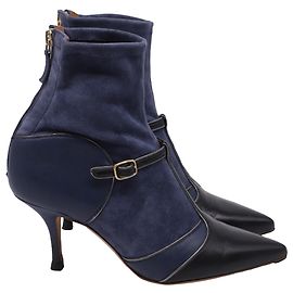 Autre Marque Botines tipo calcetín Malone Souliers en ante azul marino