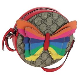 Gucci Kids GG Supreme Rainbow Butterfly in tela GG