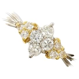Autre Marque Platin- und Gelbgold-Ring mit Diamant