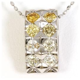 Autre Marque Collana con pendente in oro bianco 18K