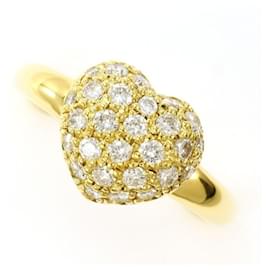 Autre Marque Bague anneau en or jaune 18K avec diamant