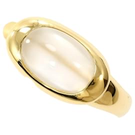 Anillo de banda en oro amarillo de 18K y piedra de luna - Autre Marque