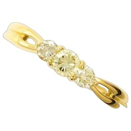 Autre Marque 18K Gelbgold-Ring mit Diamant
