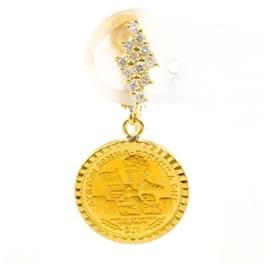 Autre Marque Orecchino singolo con moneta d'oro Liberia Ayrton Senna
