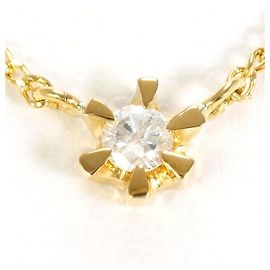 Autre Marque 18K Gelbgoldhalskette mit Diamant