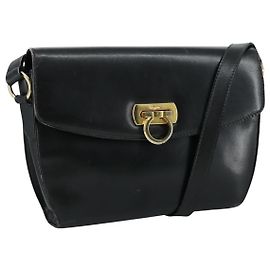 Salvatore Ferragamo Gancini Flap Leather