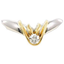 Autre Marque Eleganter Ring aus Platin und Gelbgold