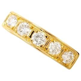 Anello a fascia in oro giallo 18K e diamanti - Autre Marque