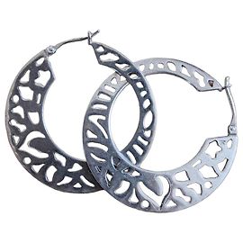 Kenzo Orecchini a cerchio traforati in argento