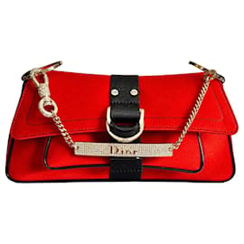 Dior Hardcore Trotter Sac Selle Extra Mini Cristaux Rouge Noir