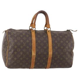 LOUIS VUITTON Borsa Boston Monogram Keepall 45 M41428 LV Auth 179408