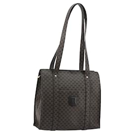 Céline Borsa Tote CELINE Macadam in tela PVC e pelle nera e oro Auth 180495A