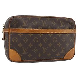 LOUIS VUITTON Clutch Monogram Compiegne 28 M51845 LV Auth 181190