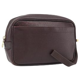 LOUIS VUITTON Taiga Karga Clutch Bag Ardoise M30812 LV Auth ka4427