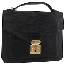 LOUIS VUITTON Epi Monceau 28 Hand Bag Black M52122 LV Auth bs35164