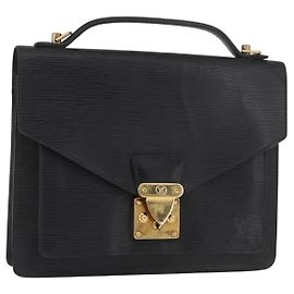 LOUIS VUITTON Borsa Epi Monceau 28 Nera M52122 LV Auth BA12742