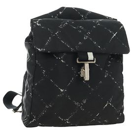 CHANEL Nueva línea de mochila de nylon negro CC Auth BA12647V