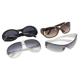 Gafas de sol GUCCI plástico 4 Set Black White Brown Auth bs35111
