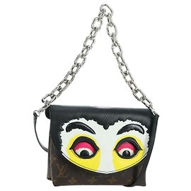 LOUIS VUITTON Yamamoto Hirosai Pochette Kabuki Mask Bag M43532 LV Auth 179813SM
