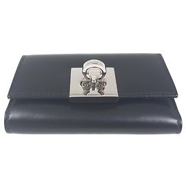 Salvatore Ferragamo Gancini Leather Key Holder