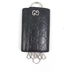 Gucci GG Monogram Leder Schlüsselanhänger