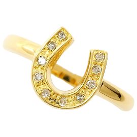 Autre Marque 18K Gelbgold-Ring mit Diamant