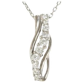 Autre Marque Collana in oro bianco 18K con diamante