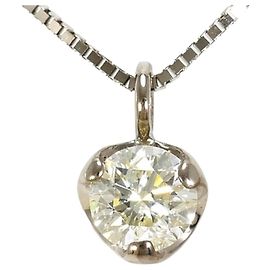 Autre Marque Collar de oro blanco de 18K y diamantes