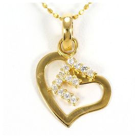 Autre Marque Collana in oro giallo 18K con zircone cubico