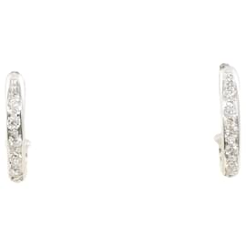 Brincos de meia argola em ouro branco 18K - Autre Marque