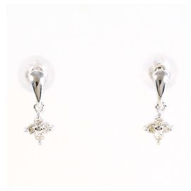 Autre Marque Orecchini a lobo in oro bianco 18K e diamanti